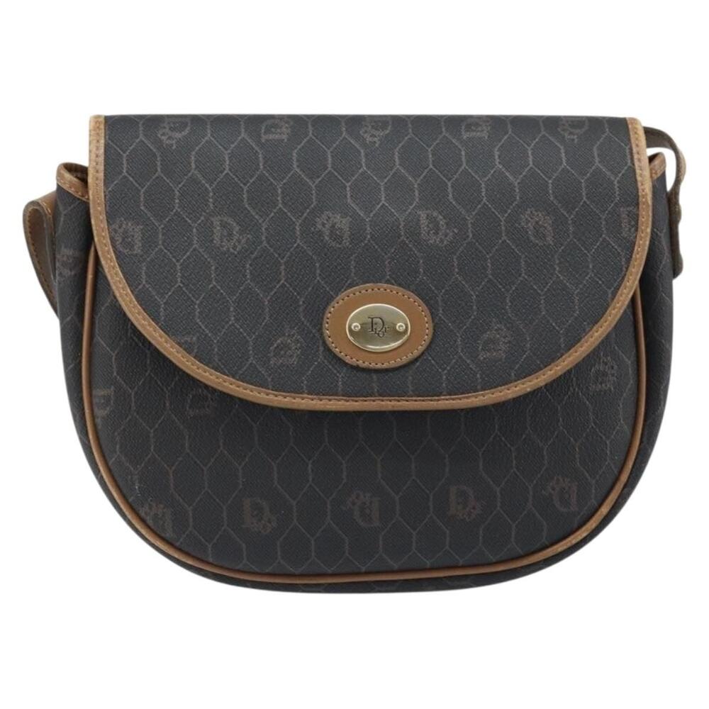 Dior Honeycomb Canvas Shoulder Bag Black